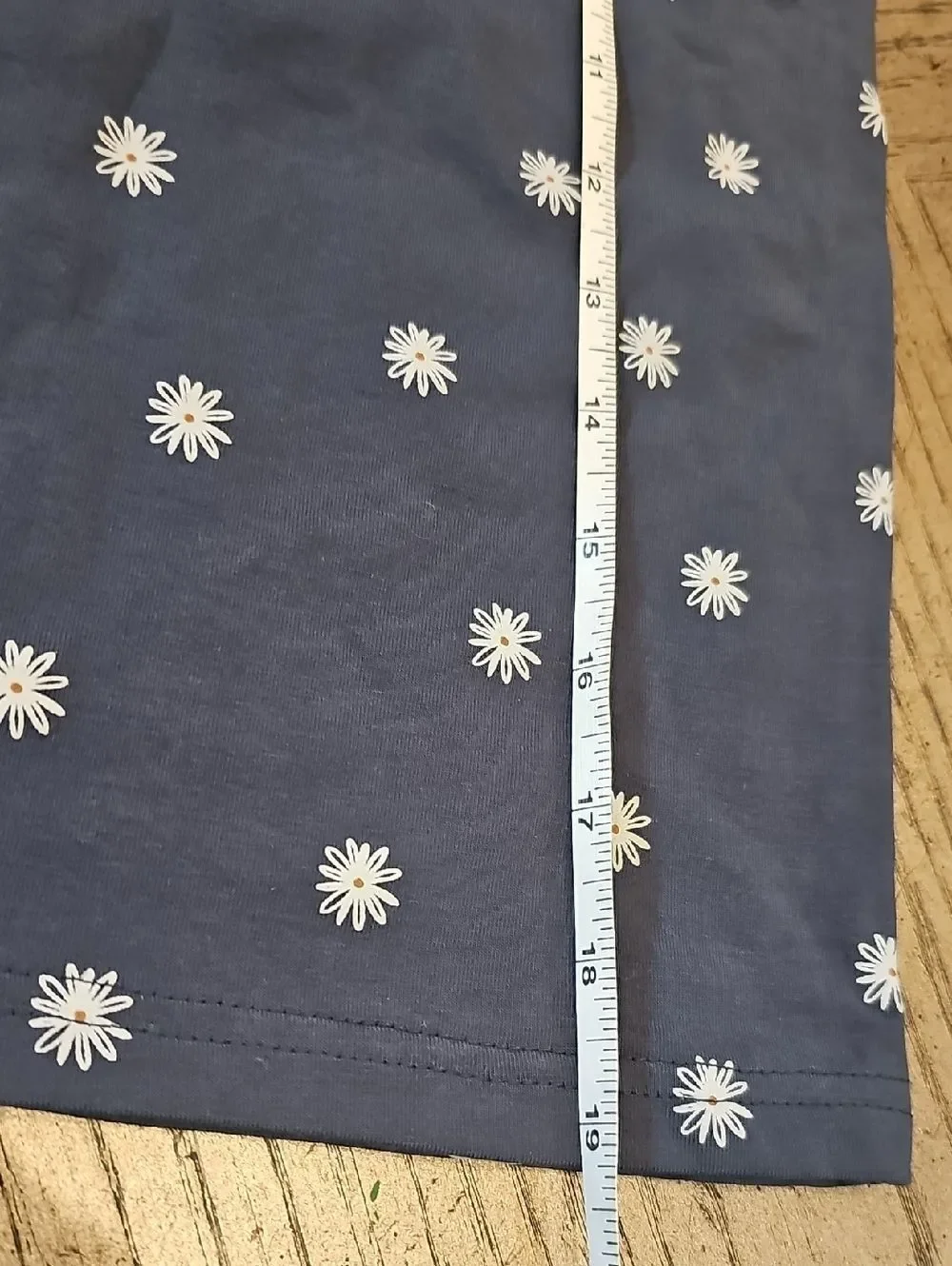 Girls Navy Daisy Tank and Bike Shorts Set Size 6 NWOT